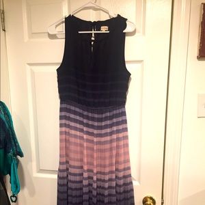 Maison Jules pleated ombre dress